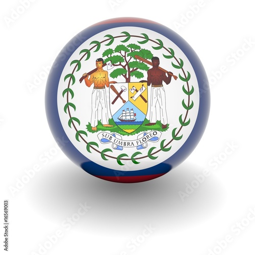 High resolution ball with flag of Belize