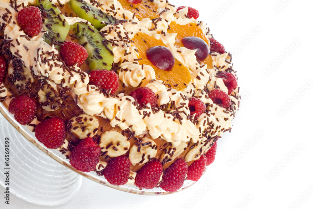 cake with cream and fruits cake with cream and fruits