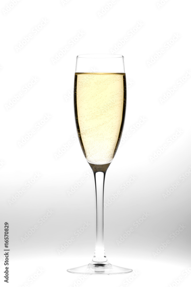 champagne glasses on grey