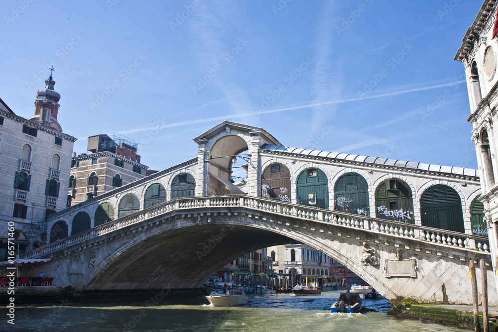 Old Bridge Over Venice Canal