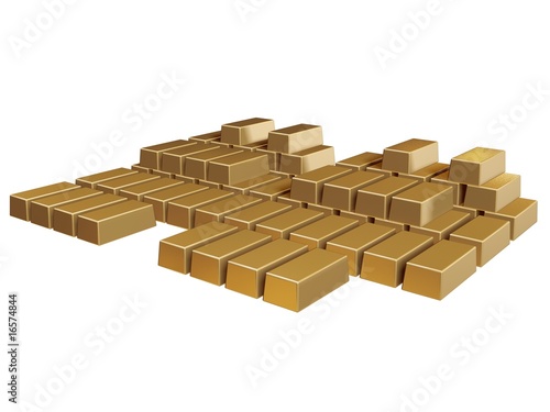 flat gold bricks