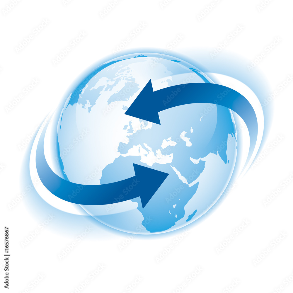 Naklejka premium Kommunikation, Business und Logistik