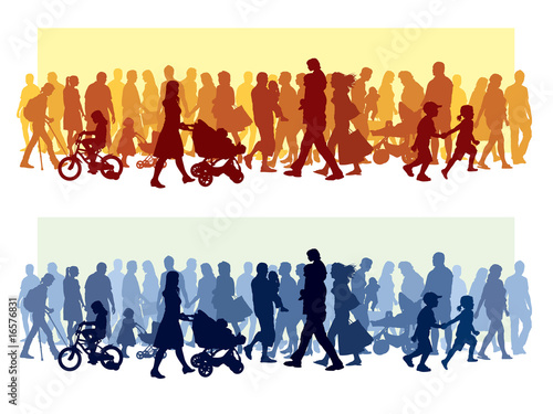 A crowd of people