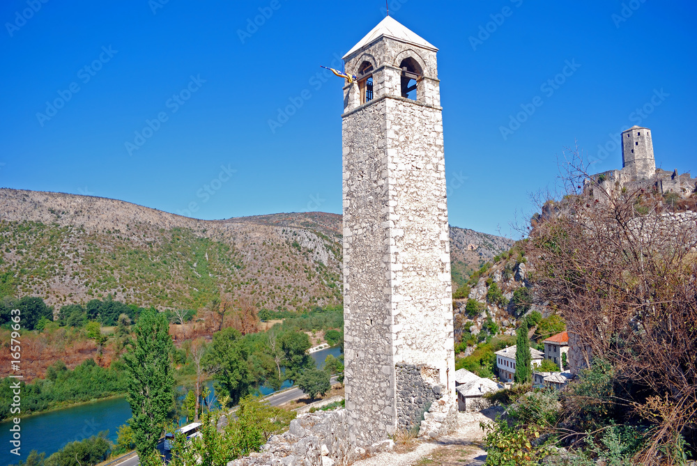 Clock tower, Pocitelj, Bosnia-Herzegovina