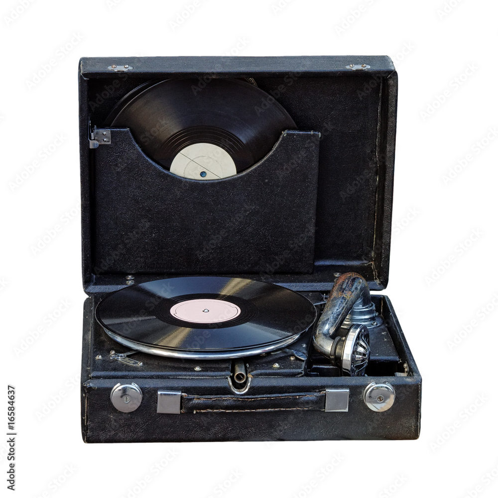Fototapeta premium Vintage portable gramophone