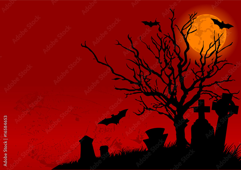 Halloween Cemetery in the night Halloween Cemetery in the night