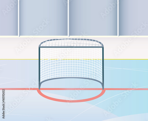 Canvas Print Ice hockey goal vector illustration.
