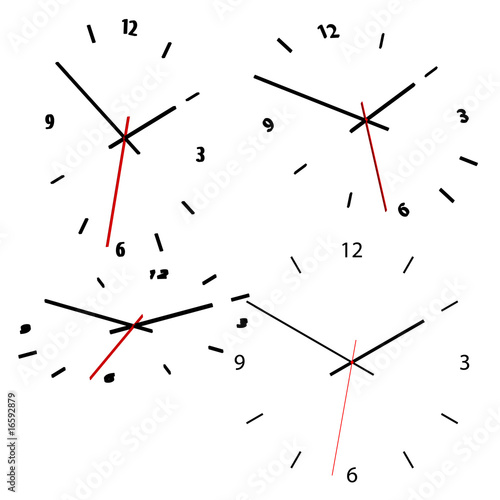 Set of 4 clocks