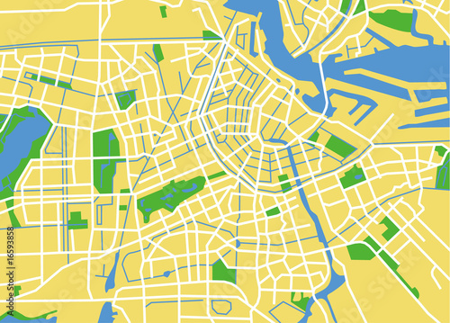 vector map of amsterdam.
