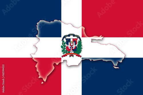 dominican republic, dominikanische republik, flag, flagge, shape photo