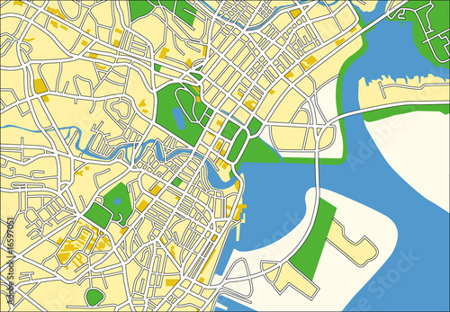 vector map of Singapore.