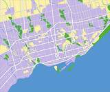 vector map of Toronto.