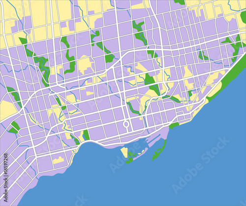 vector map of Toronto.