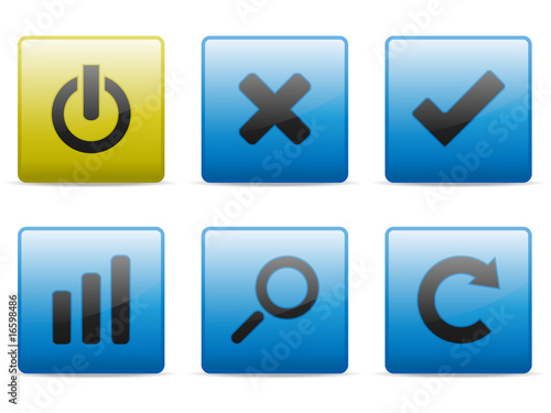 Versatility buttons set, vector