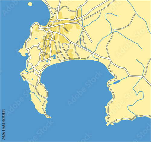 vector map of capetown.