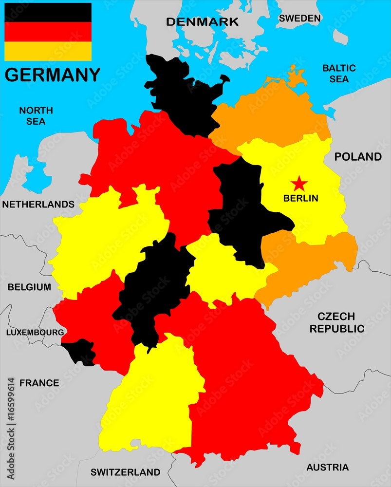 Naklejka premium Germany Map