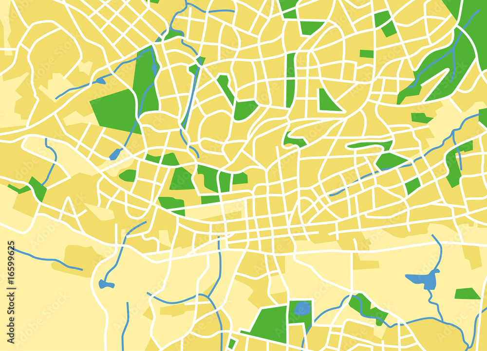 Fototapeta premium Vector map of Johannesburg.