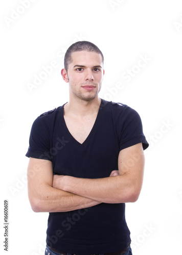 young casual man portrait, isolated on white © cristovao31