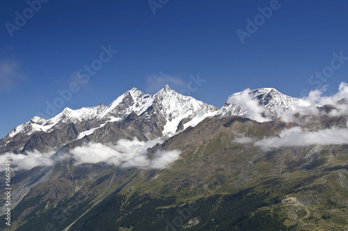 Berge in den Walliser Alpen in der Schweiz
