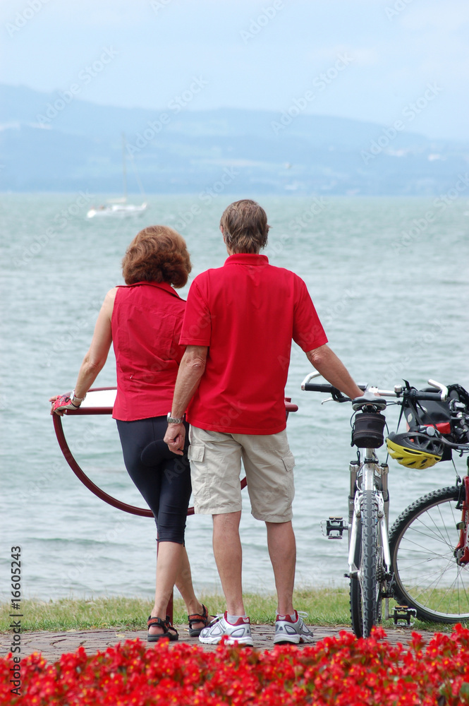 Ciclisti sul Lago di Costanza
