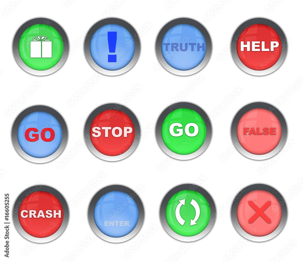 A Colorful Set of Web Buttons A Colorful Set of Web Buttons