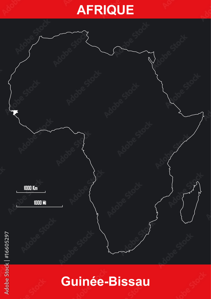 Carte Afrique - Guinée-Bissau - Vectoriel Carte Afrique - Guinée-Bissau - Vectoriel