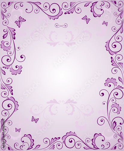 Purple greeting frame