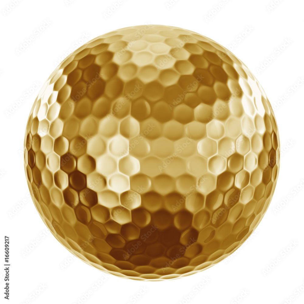 Golfball in gold Golfball in gold