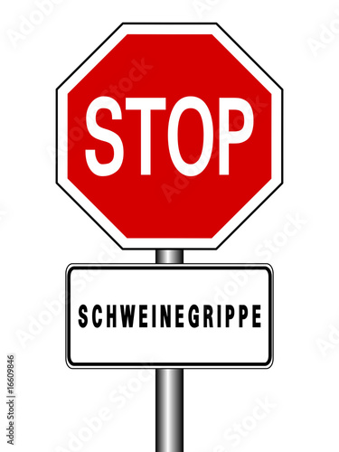 Stopschild Schweinegrippe