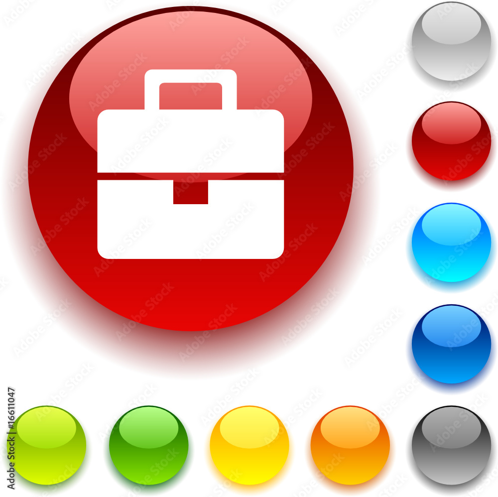 Bag shiny button. Vector illustration Bag shiny button. Vector illustration