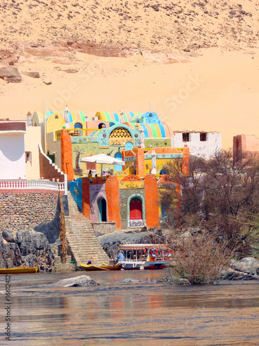 Colorful Nubian House on the River Nile