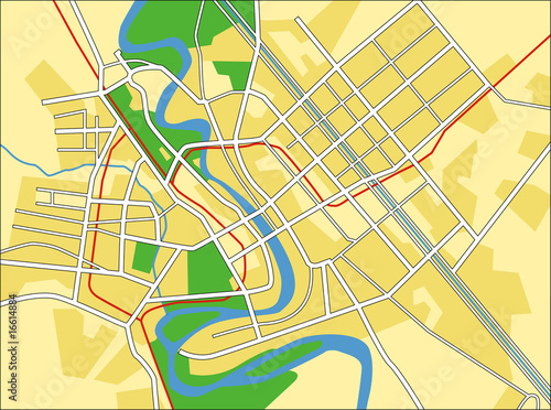 Vector map of Baghdad.
