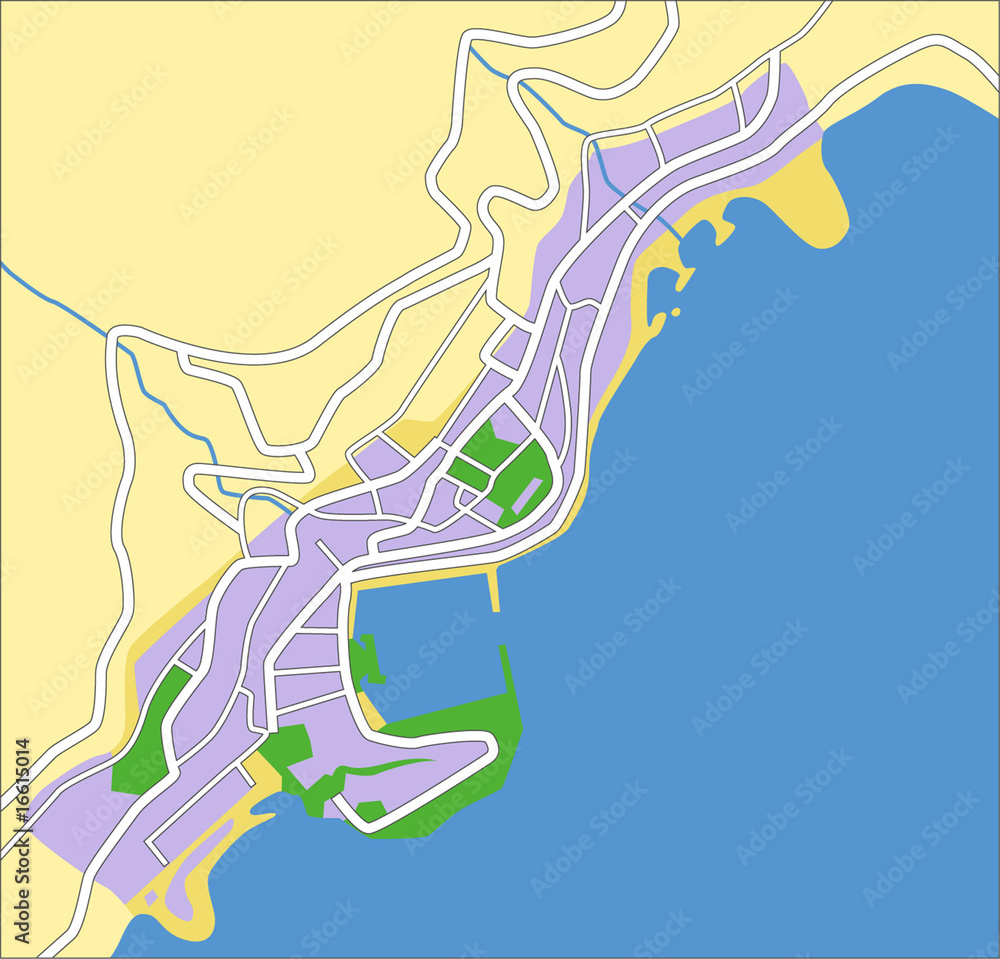 layered vector map of Monaco