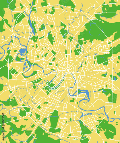 Vector map of Moscow.