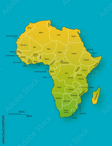 Continent - Afrique - Pays - Vectorisation