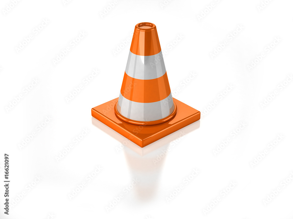 3D orange cone