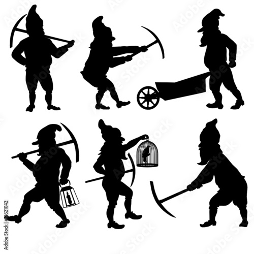 Gnomes silhouettes set1