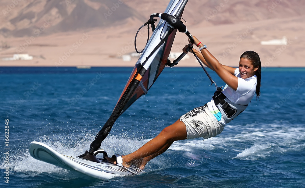 Naklejka premium Windsurfing