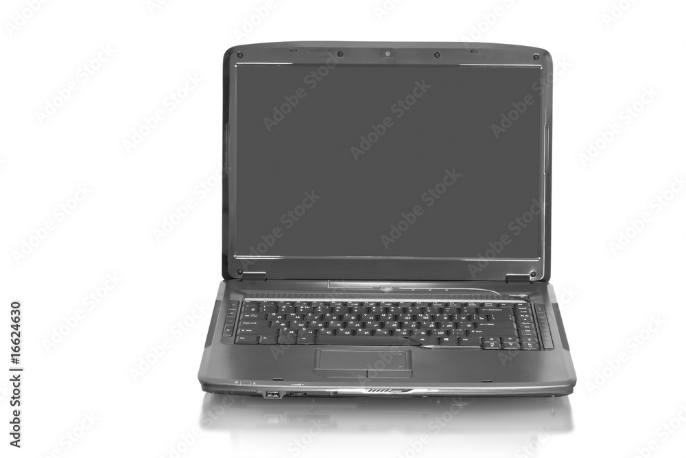 home modern laptop isolated on white background home modern laptop isolated on white background