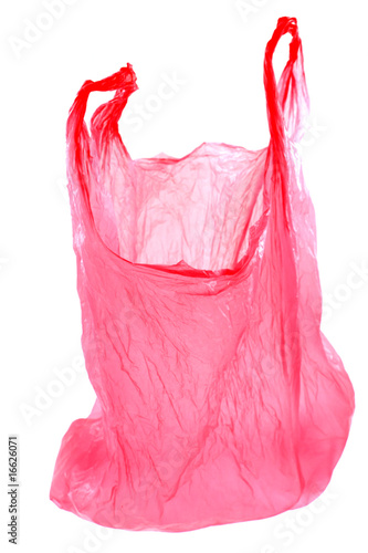 Konstfotografi sac plastique rose