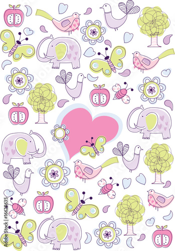 colorful birthday children card