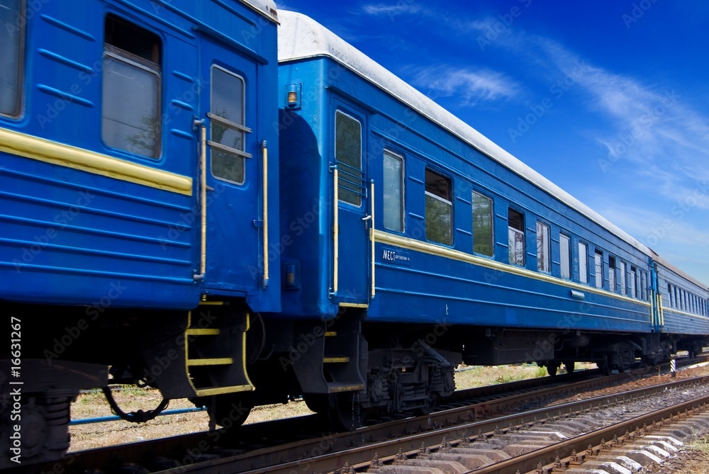 Fototapeta premium train on full speed