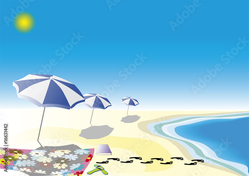 Sombrilla en la playa