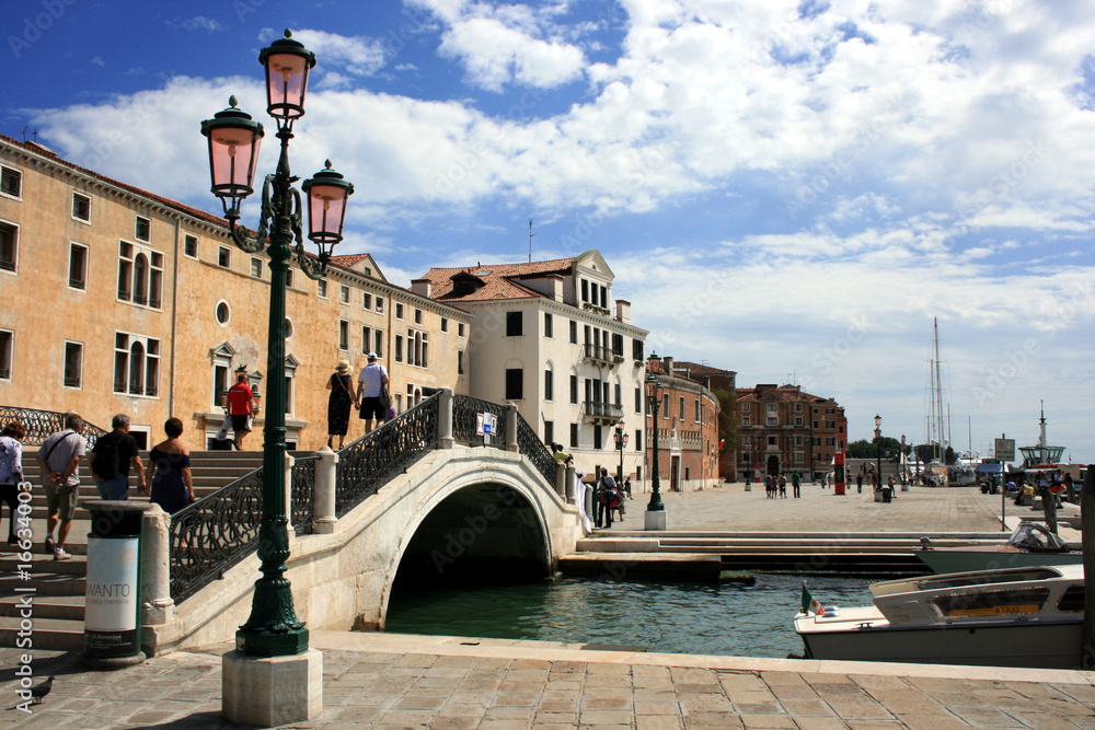 Obraz premium Venedig, Brücke auf der Riva degli Schiavoni