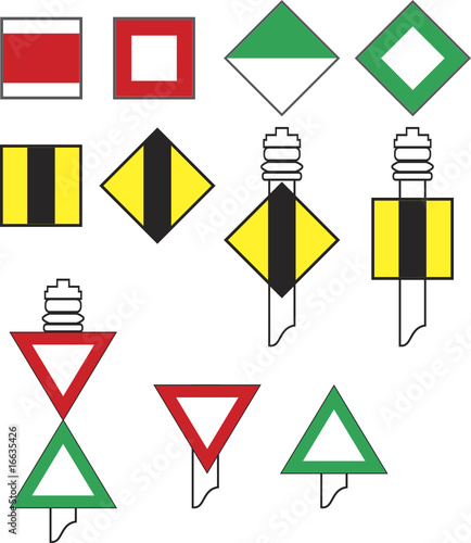 Signs river navigation