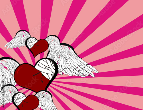 hearts winged