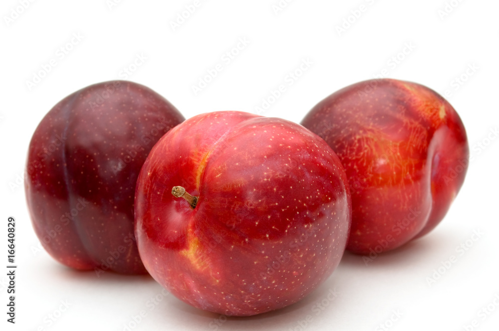 Red plums.
