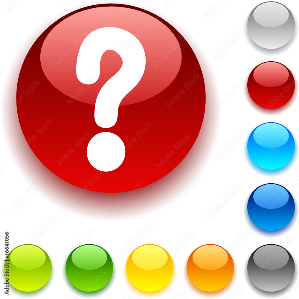 Question shiny button. Vector illustration Question shiny button. Vector illustration