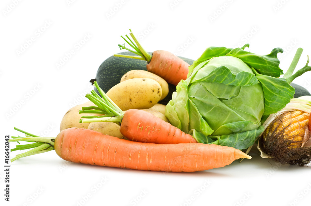 fresh vegetables on white background fresh vegetables on white background