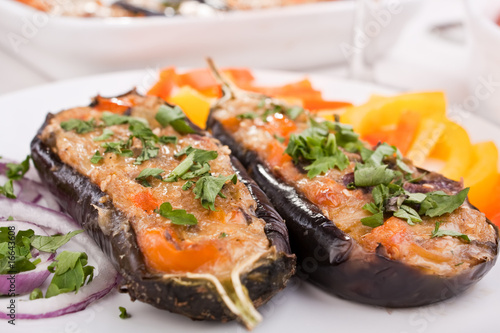 stuffed with cheese aubergines